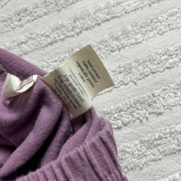 Vintage Blue Fish Hand Printed Organic Cotton Maxi Skirt Size 1 Purple Pull-On - Picture 5 of 8